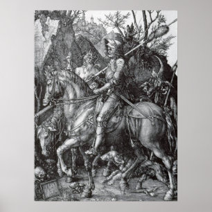 Knight, Death and Djävulen - Albrecht Durer Poster
