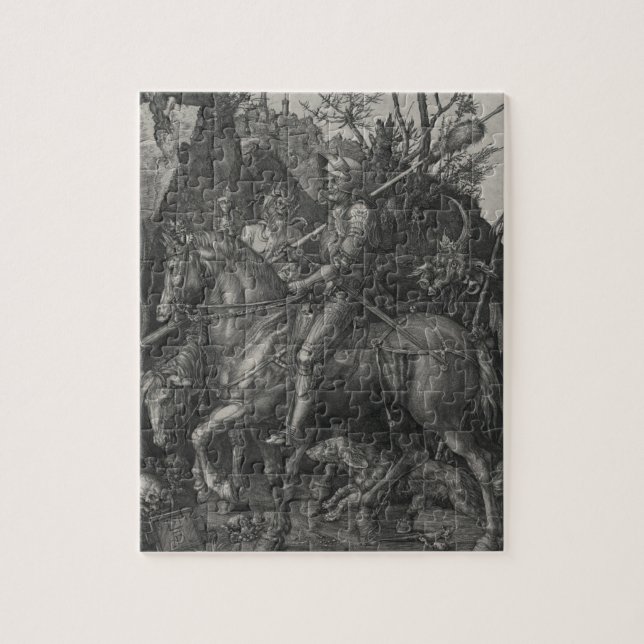 Knight, Death and Djävulen by Albrecht Durer Pussel (Vertikal)