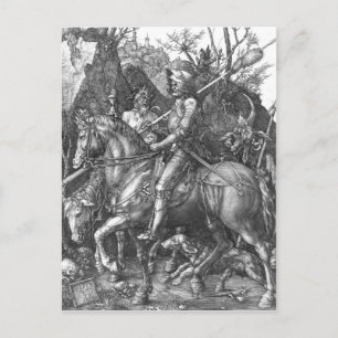 Knight, Death and the Djävulen, 1513 (engrave) Vykort