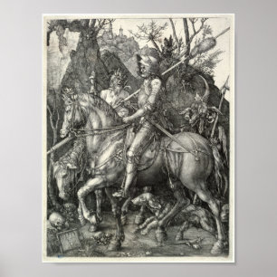 Knight, Death and the Djävulen (Durer 1513) Poster
