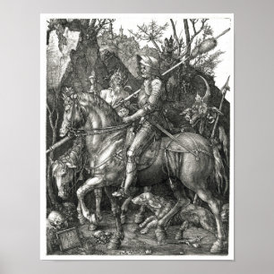 Knight, Death & the Djävulen - Albrecht Dürer c. 1 Poster