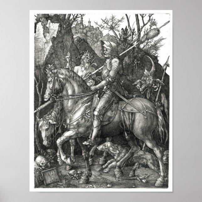 Knight, Death & the Djävulen - Albrecht Dürer c. 1 Poster (Framsidan)