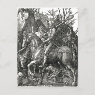Knight, Death & the Djävulen - Albrecht Dürer c. 1 Vykort