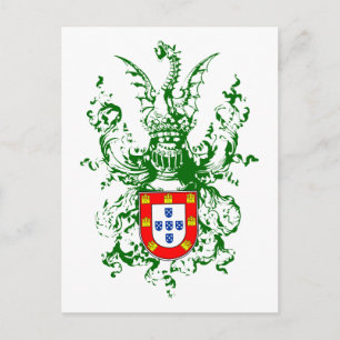 Knight, drake och portugisiska jackar om arm vykort