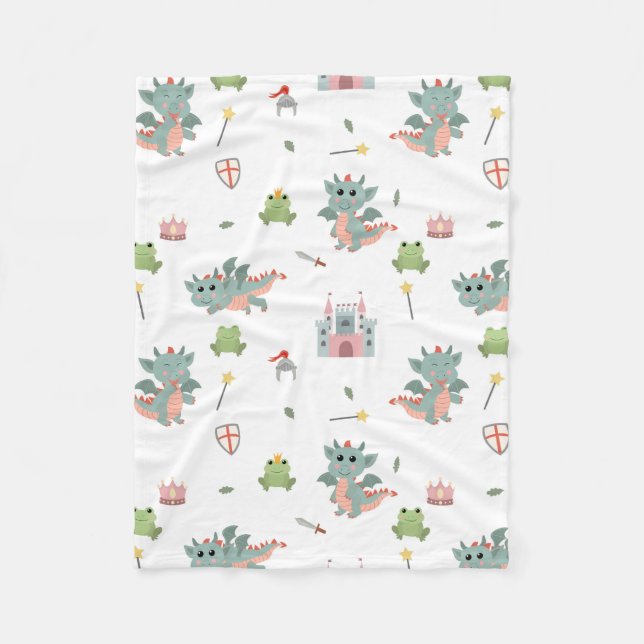 Knight Fairytale Medieval Castle Nursery Fleecefilt (Framsidan)