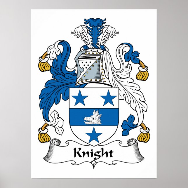 Knight Family Crest Poster (Framsidan)