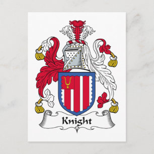 Knight Family Crest Vykort