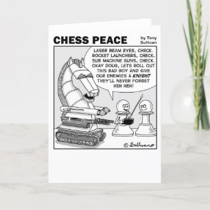Knight för att minnas Chess Peace Tecknad Kort