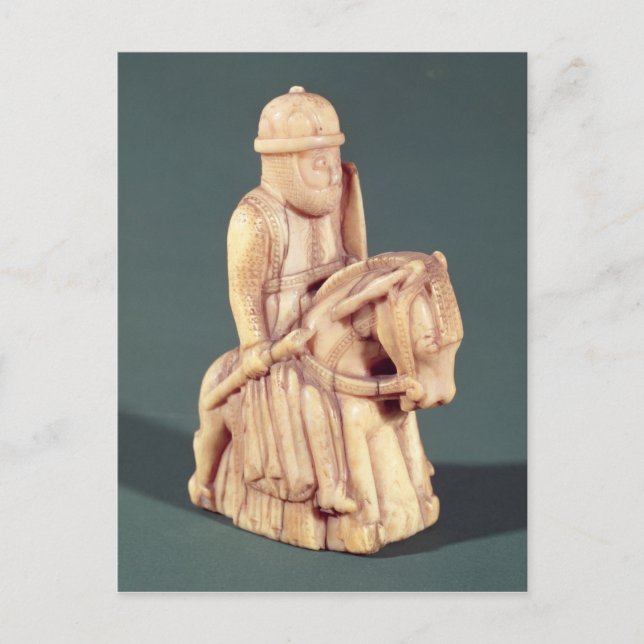 Knight från ett schackset vykort (Framsida)