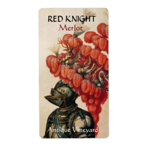 KNIGHT HELMET MED RED FEATHERS Vin Tasting Fraktsedel