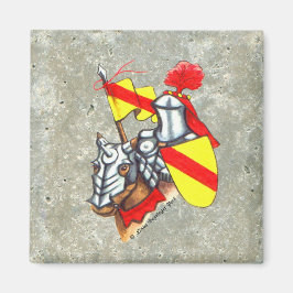 Knight Horse Faux Stone Magnet