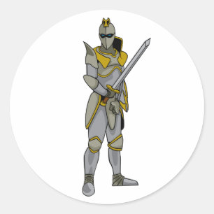 Knight i Armor Runt Klistermärke