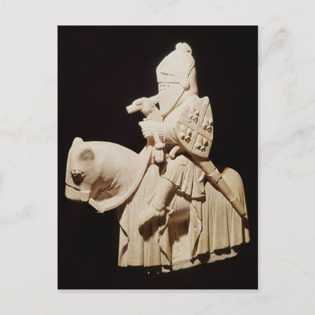 Knight i pansar på hästen vykort (Framsida)