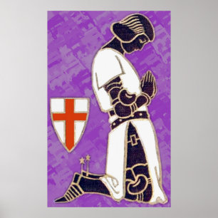 Knight i Prayer Poster