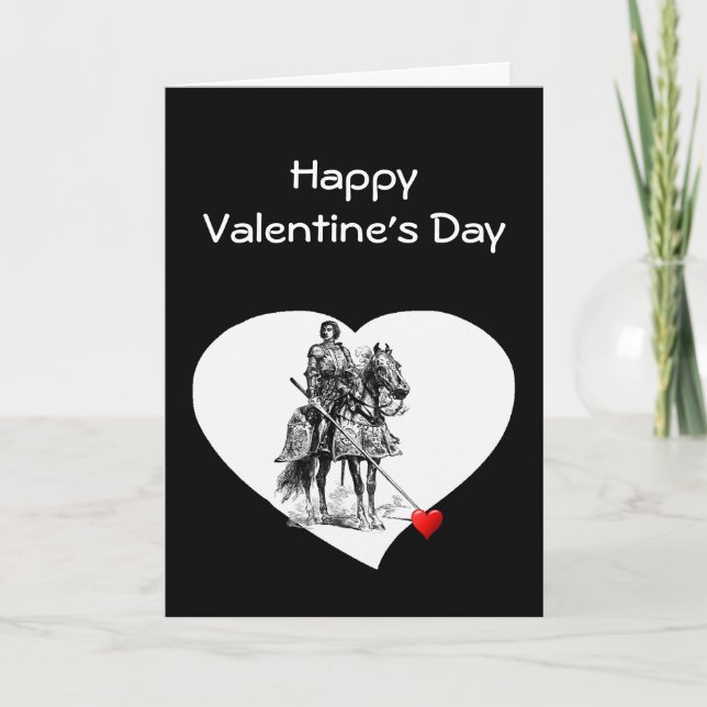 Knight i Shining Armor Kärlek Valentine Humor Helgkort (Framsida)