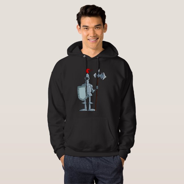 Knight in Armor Medieval Manar Hoodie (Hel framsida)