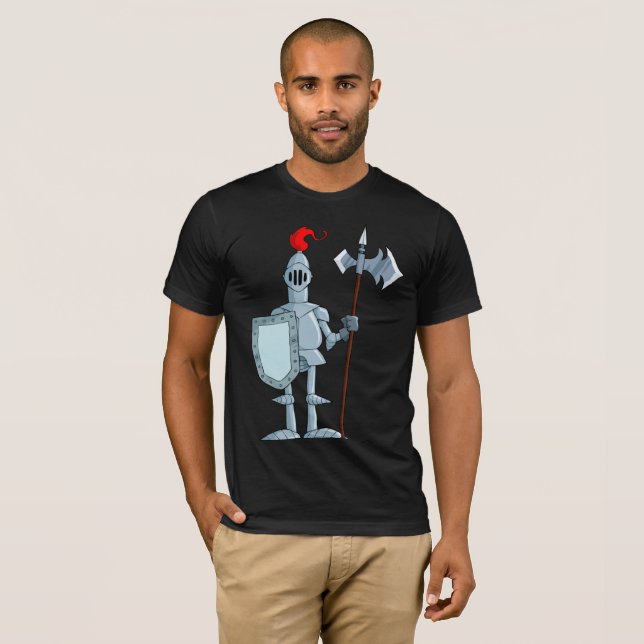 Knight in Armor Medieval Manar T-Shirt (Hel framsida)