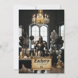 *~* Knight in Armor Medieval Theme AP88 Birthday Inbjudningar