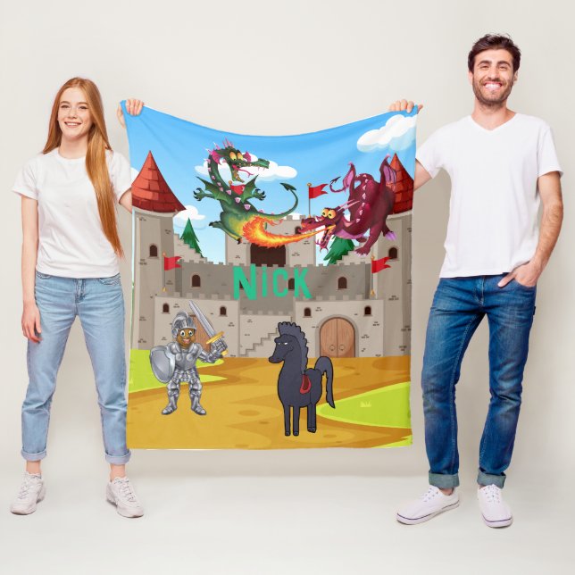 Knight in Shining Armor and Fånig Dragons Fleecefilt (På plats)