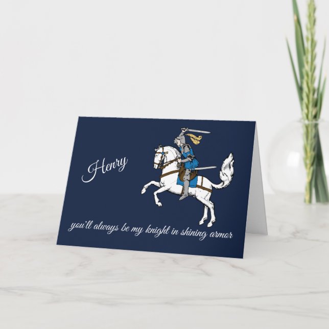 Knight in Shining Armor-årsjubileum Card Kort (Framsida)
