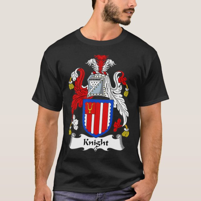 Knight Jackar Arm Family Crest T Shirt (Framsida)
