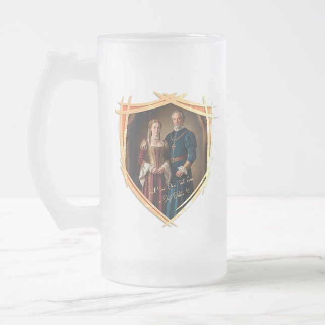 Knight Jackar Arm Medieval Old Fashioned Gift Frostat Ölglas (Vänster)