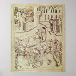 Knight jousting möjligtvis i Hippodrome Poster
