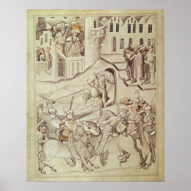 Knight jousting möjligtvis i Hippodrome Poster (Framsidan)