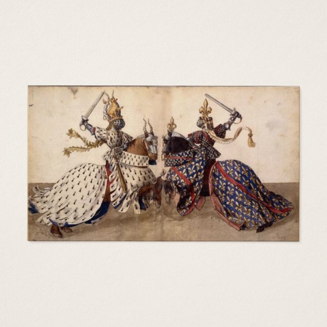 Knight jousting visitkort (Framsidan)