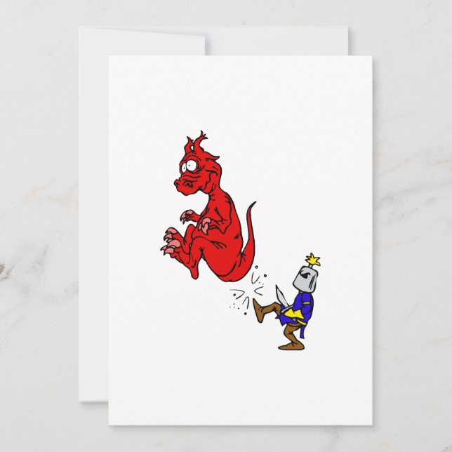Knight Kicking Dragon (Framsida)