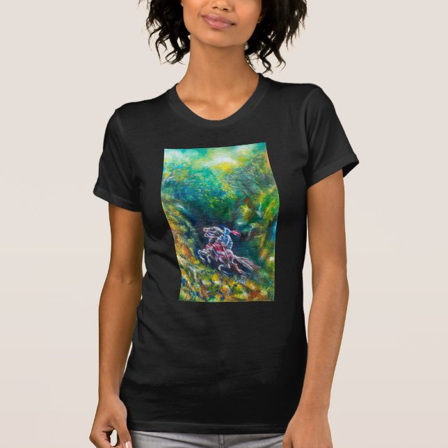 KNIGHT LANCELOT,HORSE RIDING IN GRÖNT SKOGE TRÖJA (Framsida)