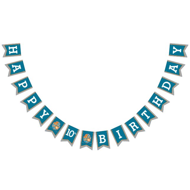 Knight medeltida Grattis på födelsedagen 10th gråt Vimplar (Alla)