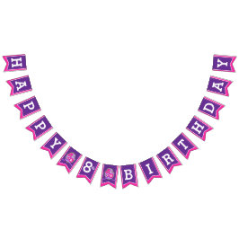 Knight medeltida Grattis på födelsedagen flickor b Vimplar