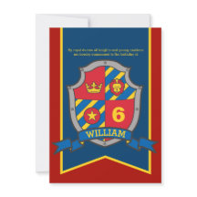 Knight medeltida sköld Barn 6e födelsedagskalender