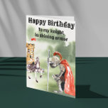 Knight Medieval Birthday Card Kort<br><div class="desc">Den här designen kan vara personlig i det område som tillhandahålls genom att ändra fotot och/eller text. Du kan också anpassa den genom att klicka på Anpassa den här mallen och sedan välja klicka för att anpassa ytterligare alternativ och ta bort eller ändra färg i bakgrunden, lägga till text, ändra...</div>