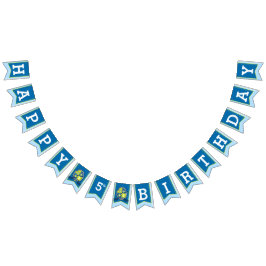 Knight medieval Grattis på födelsedagen 5:e buntni Vimplar