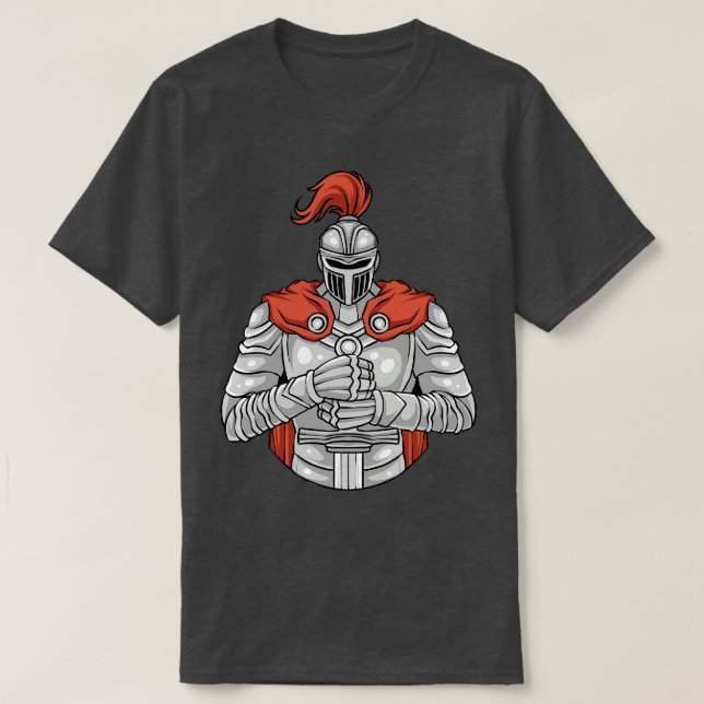 Knight Medieval Knight Battle RPG Fantasy T Shirt (Design framsida)