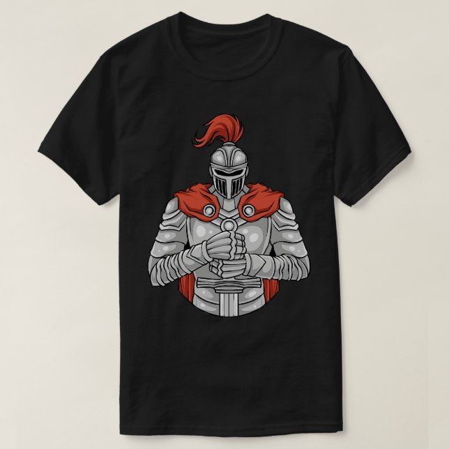 Knight Medieval Knight Battle RPG Fantasy T Shirt (Design framsida)