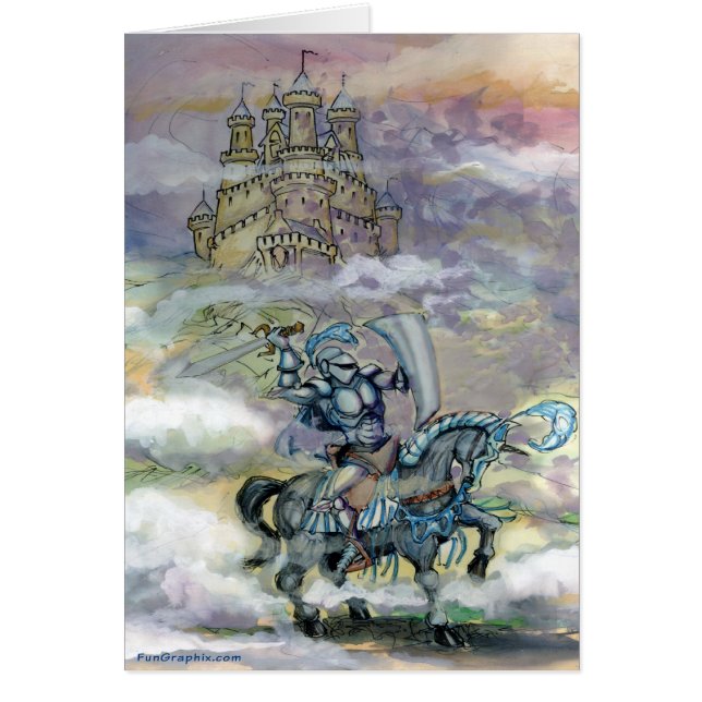 Knight n Dragon Hälsningskort (Framsidan)