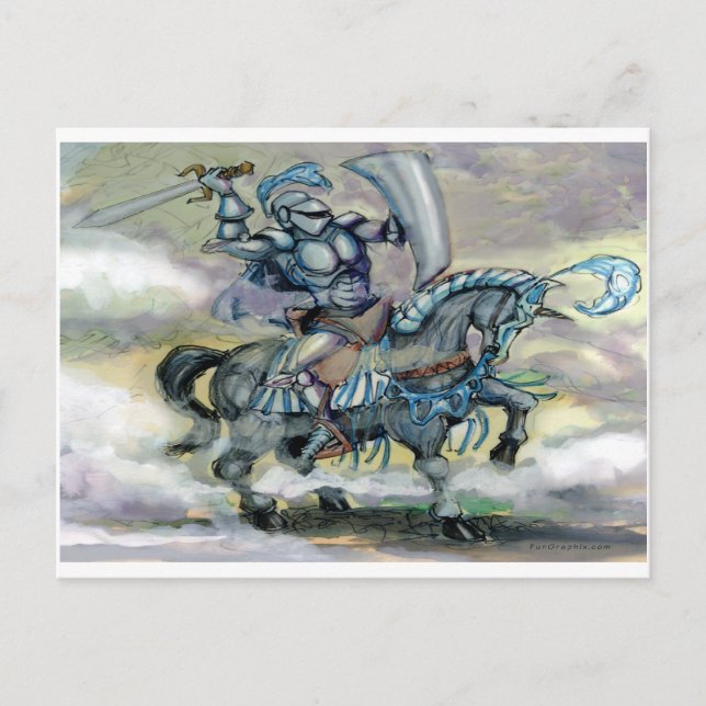 Knight n Dragon Vykort (Framsida)