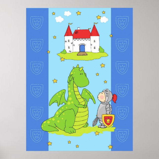 Knight och Dragon Poster (Framsidan)