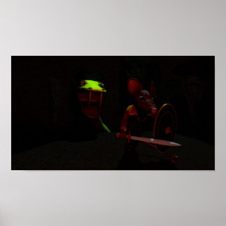 Knight och Dragon Poster