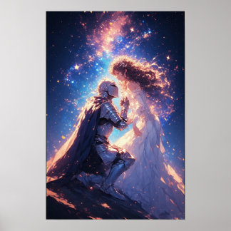 Knight och Princess Fantasy Poster