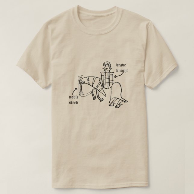Knight och Steed T Shirt (Design framsida)