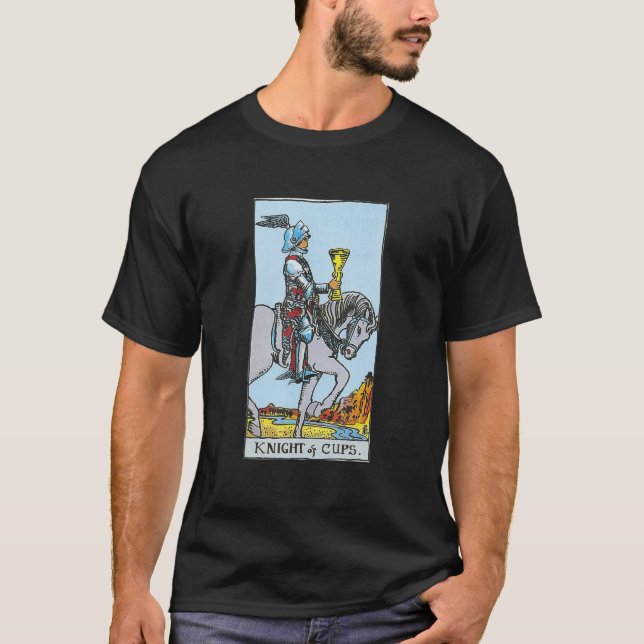 Knight of Cups  King of Cups Tarot Card T Shirt (Framsida)
