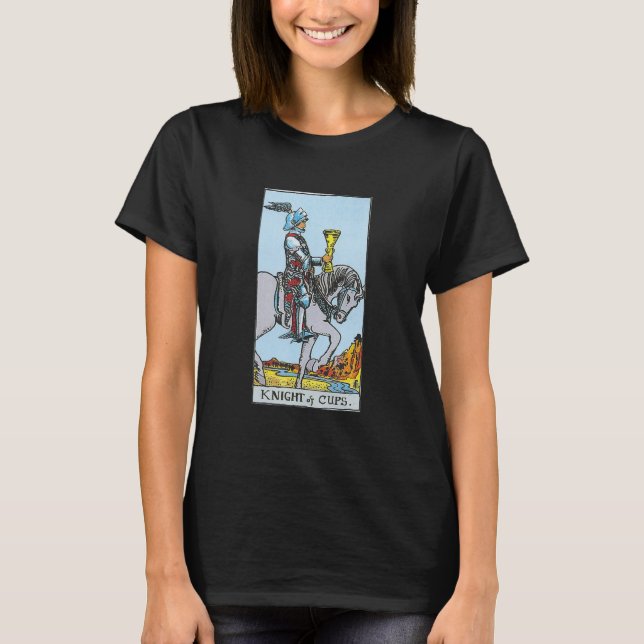 Knight of Cups  King of Cups Tarot Card T Shirt (Framsida)