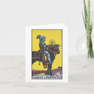 Knight of pentacles blank card kort