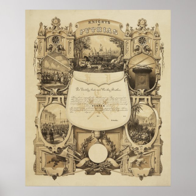 Knight of Pythias by James Fuller Queen Poster (Framsidan)