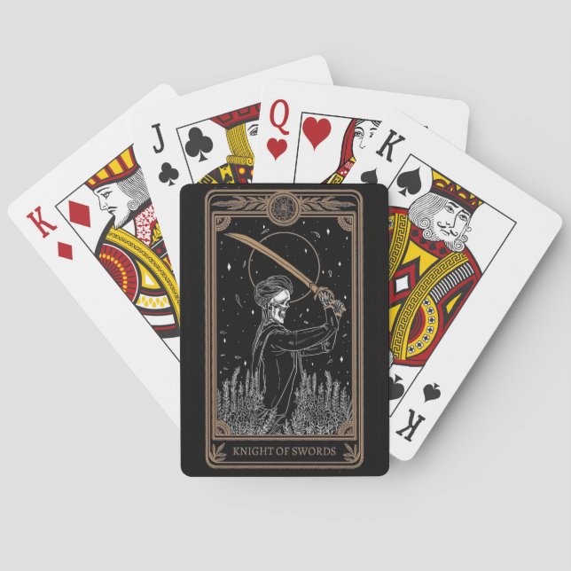 Knight of Swords Tarot – Mystiska Pokerkort Casinokort (Baksidan)
