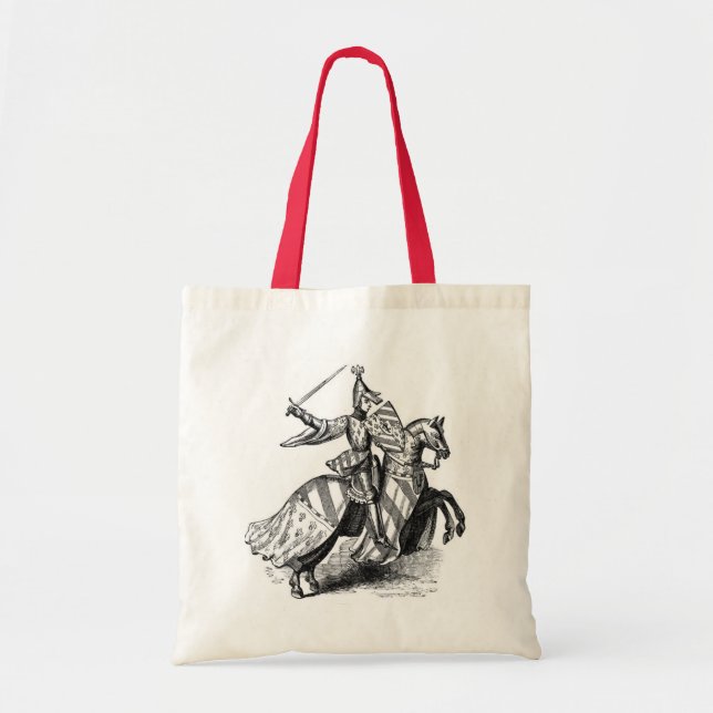 Knight on Horseback Bag Tygkasse (Framsidan)